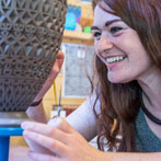 Amberlea McNaught in her studio 2017
